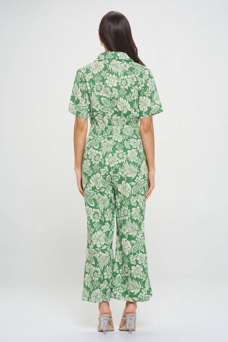 Floral Leaf Overall