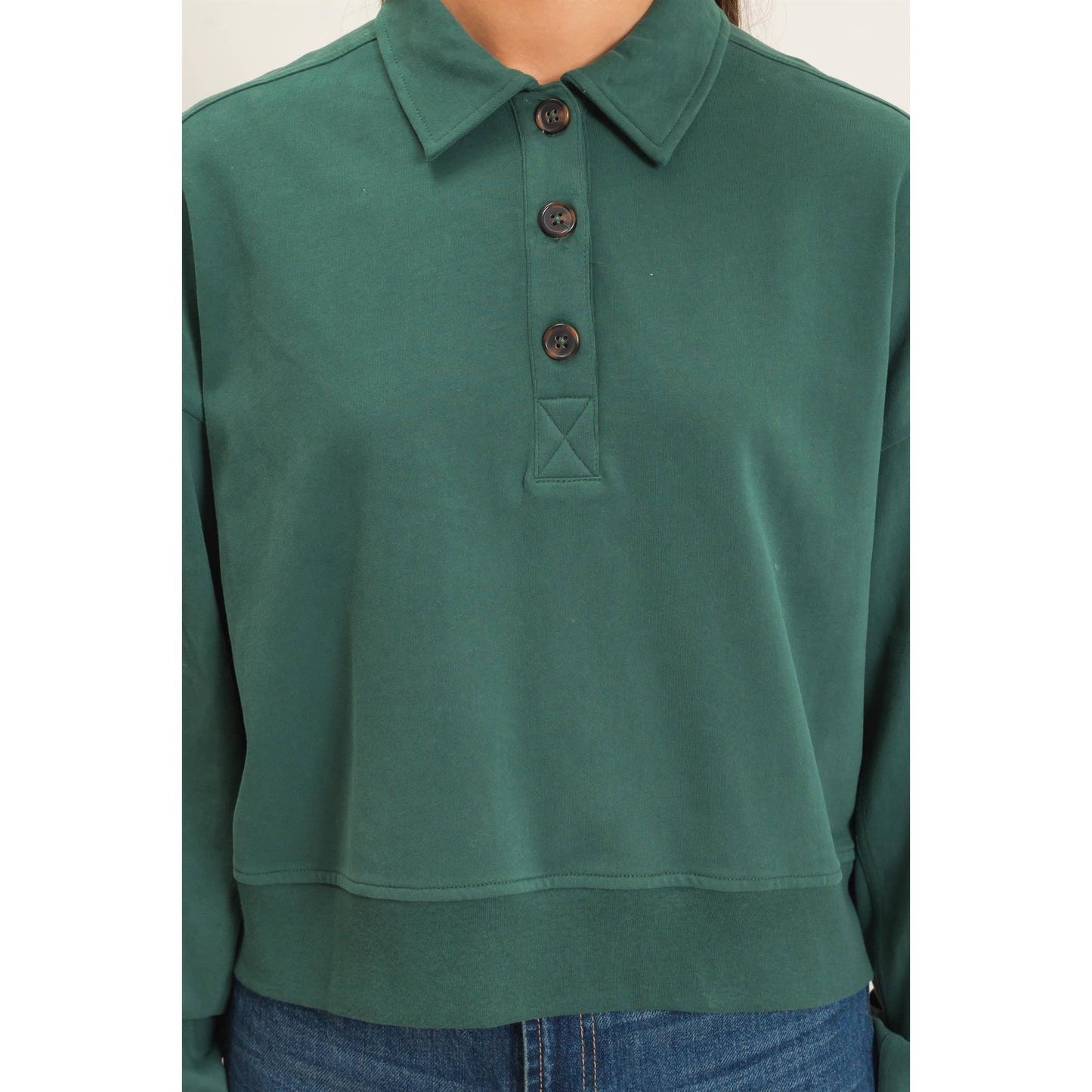 Dark Green Washed Sweatshirt