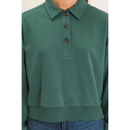 Dark Green Washed Sweatshirt