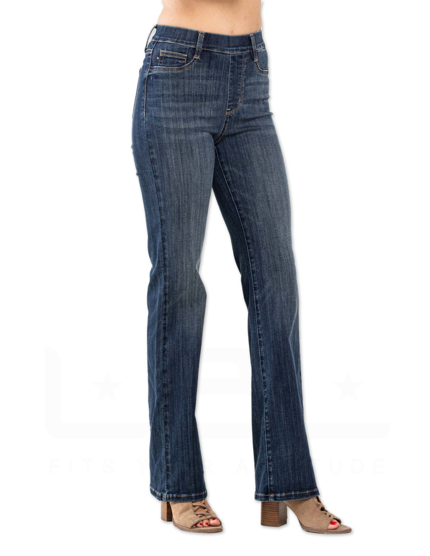 Judy Blue Pull On Slim Boot Cut Jeans – L B L