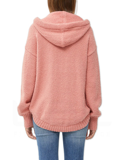 Hooded Sweater - Coral