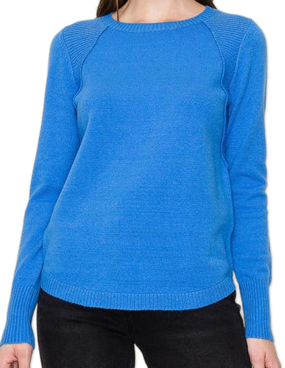 Classic Crew Neck Sweater - Cobalt