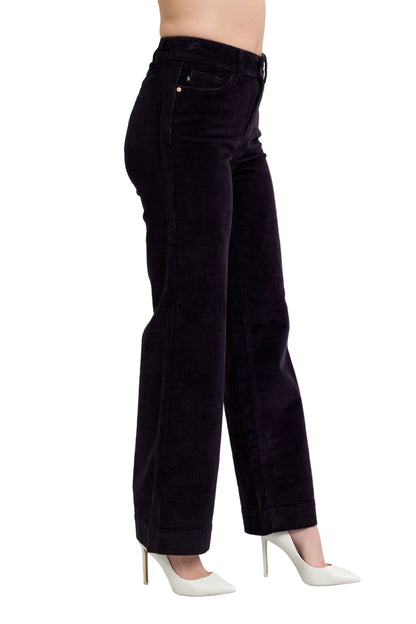 Black Corduroy Trouser Wide