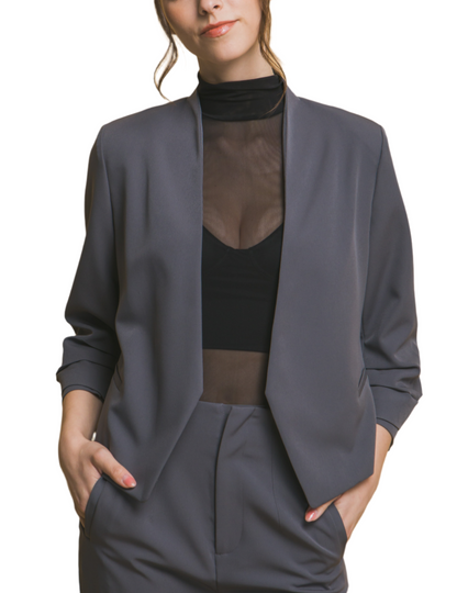 Vertigo Long Sleeve Open Blazer Jacket