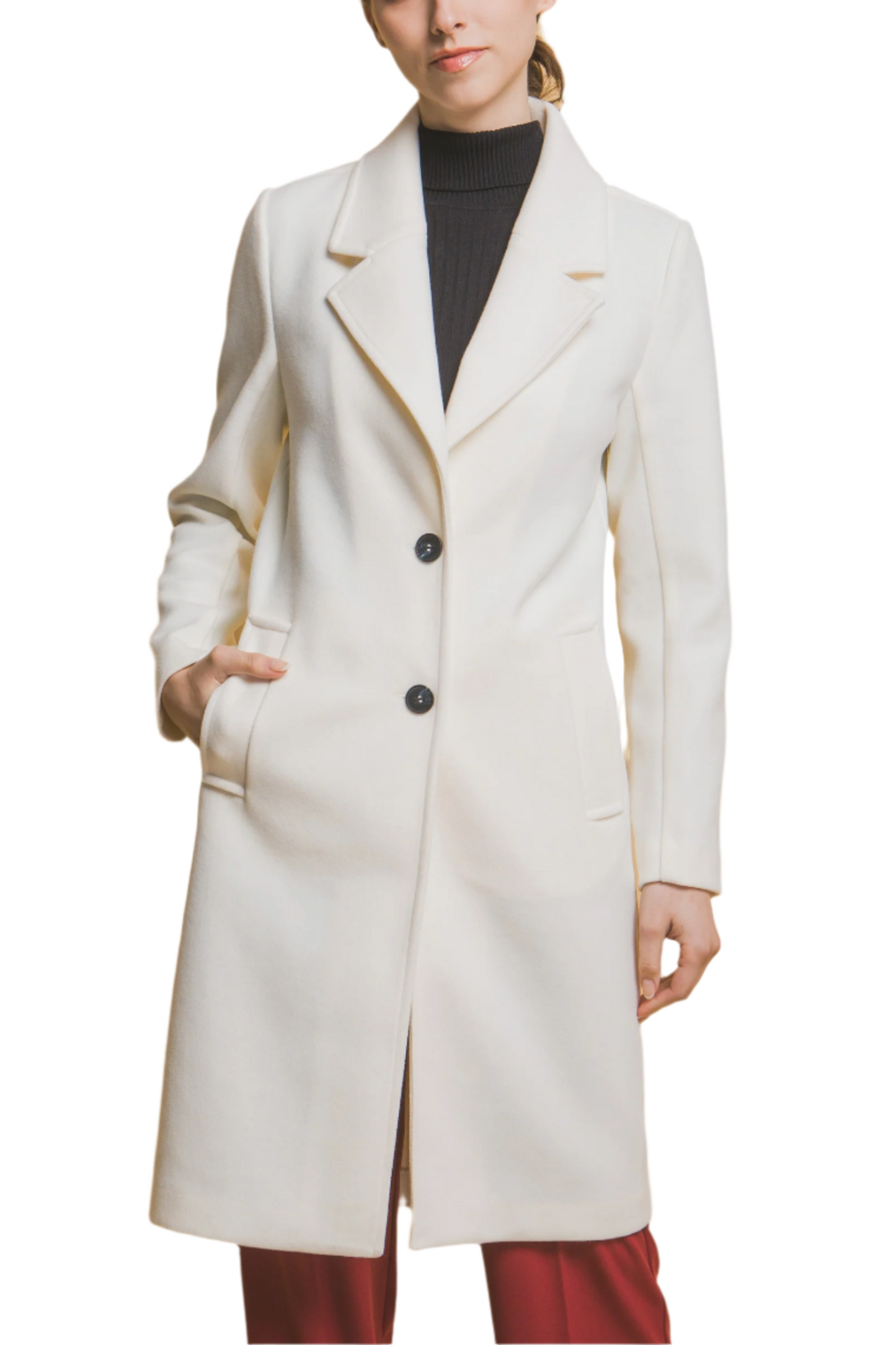 Winter White Car Coat