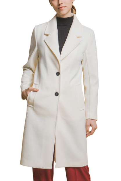 Winter White Car Coat