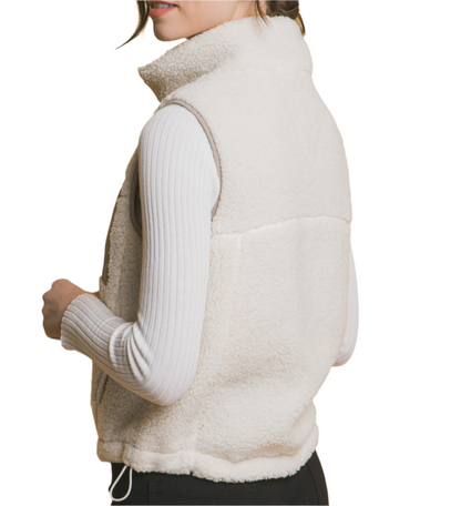 Ivory Reversible Fleece Vest