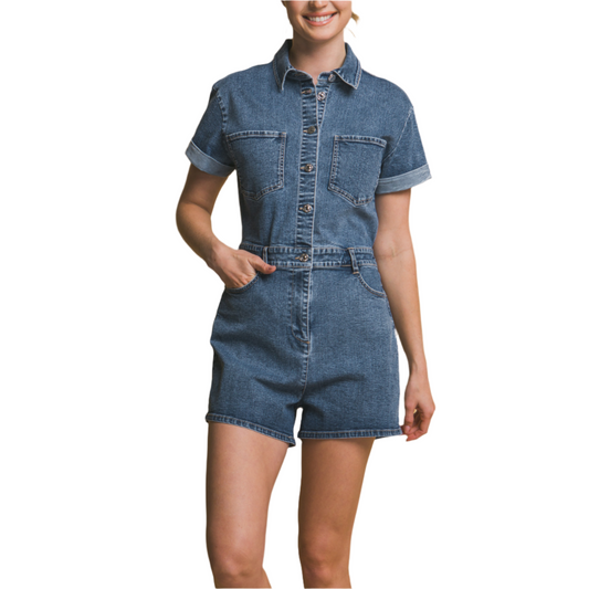 Denim Romper