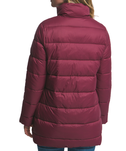 Dark Cherry Wine Puffer Jacket