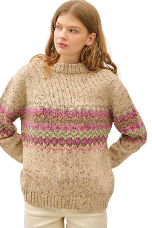 Dahila Fair Isle Mid-Block Sweater
