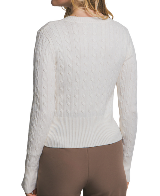 Ivory Cable Knit Cardigan