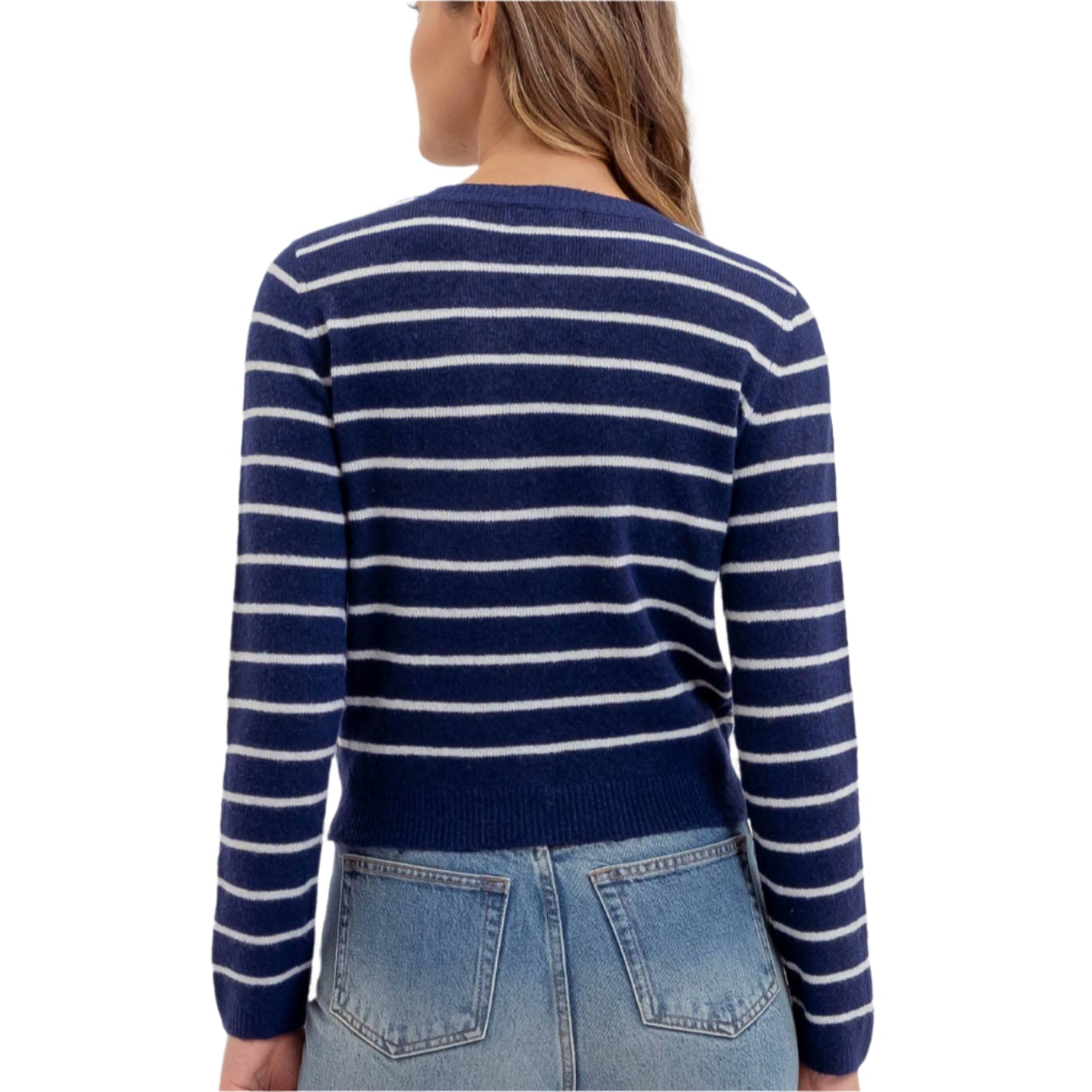 Navy Striped Sweater