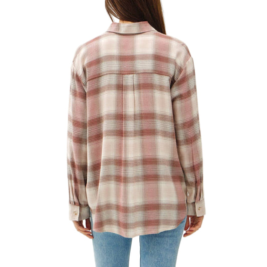 Person wearing a plaid shirt and jeans on a white background