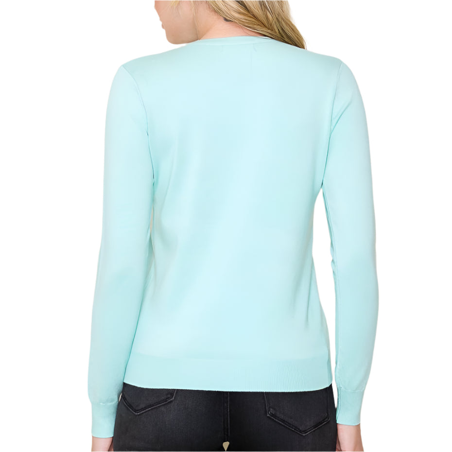 Spring Mint Basic LBL Sweater