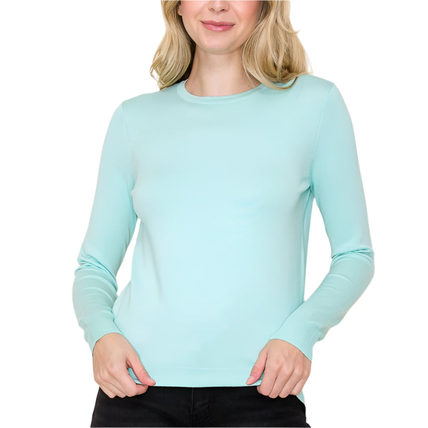 Spring Mint Basic LBL Sweater