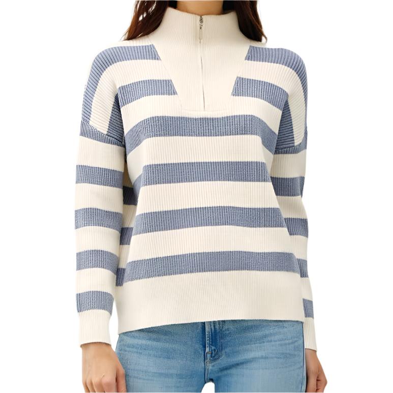 Sky Blue Stripe Oversized Sweater