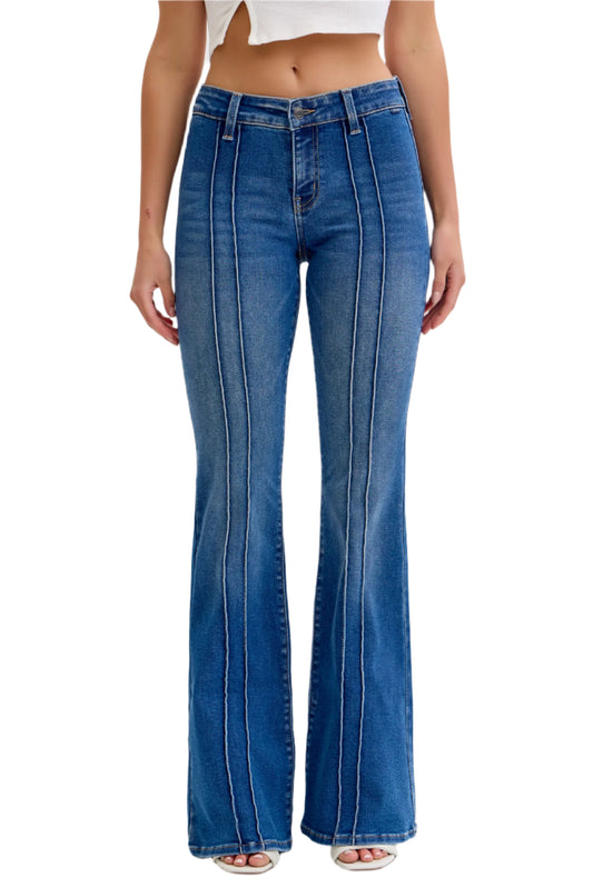 Mid Rise Flare Jeans