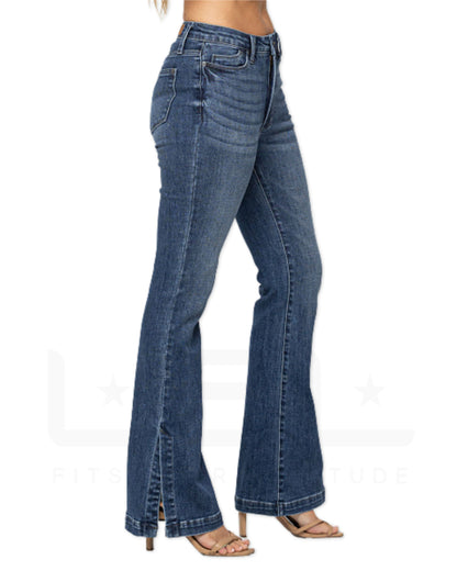Judy Blue Jeans Tummy Control Split Hem Slim Boot Cut
