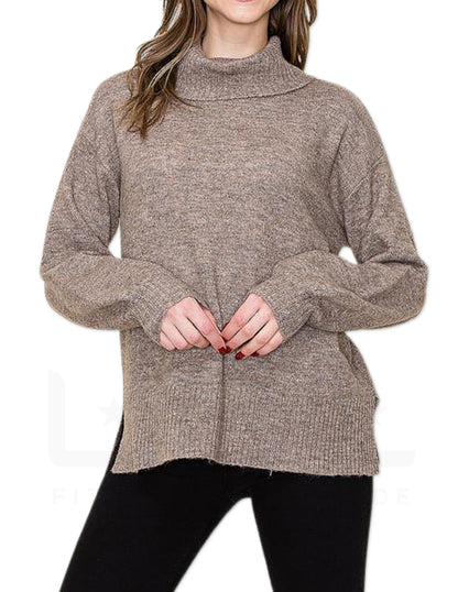 Turtle Neck Sweater - Mocha