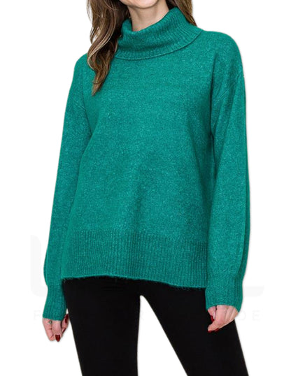 Turtle Neck Sweater - Green