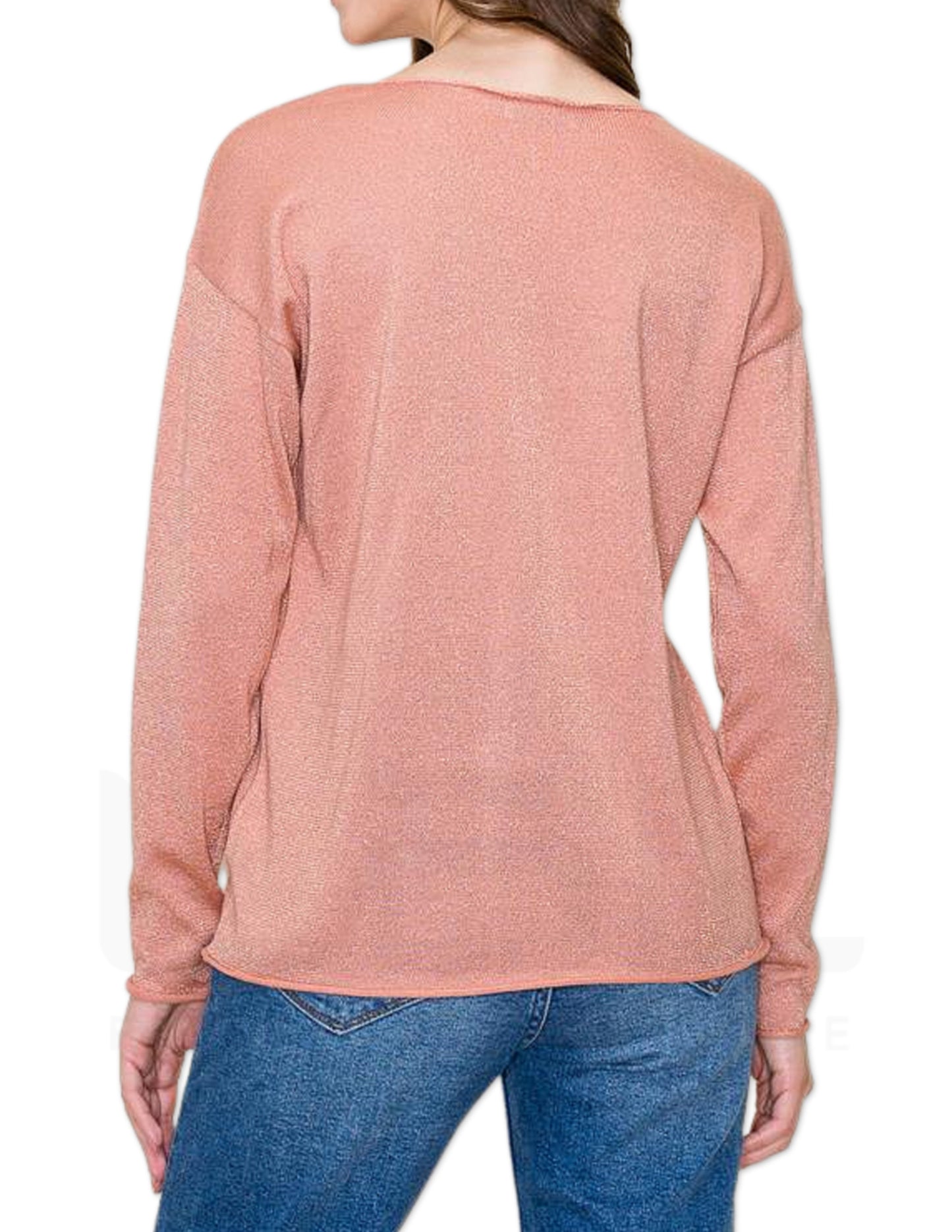 Sparkling Pullover Sweater - Blush
