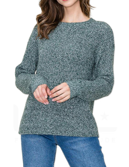 Comfy Crew Neck Sweater - Green