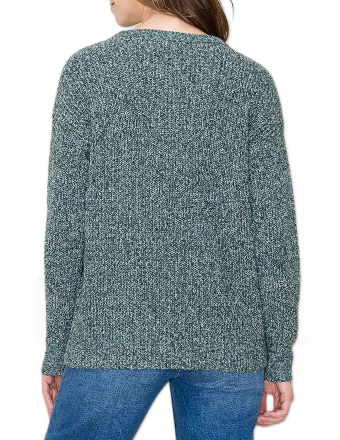 Comfy Crew Neck Sweater - Green