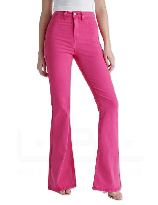 Back In-Stock! High Rise Super Flare Jeans - Barbie Pink