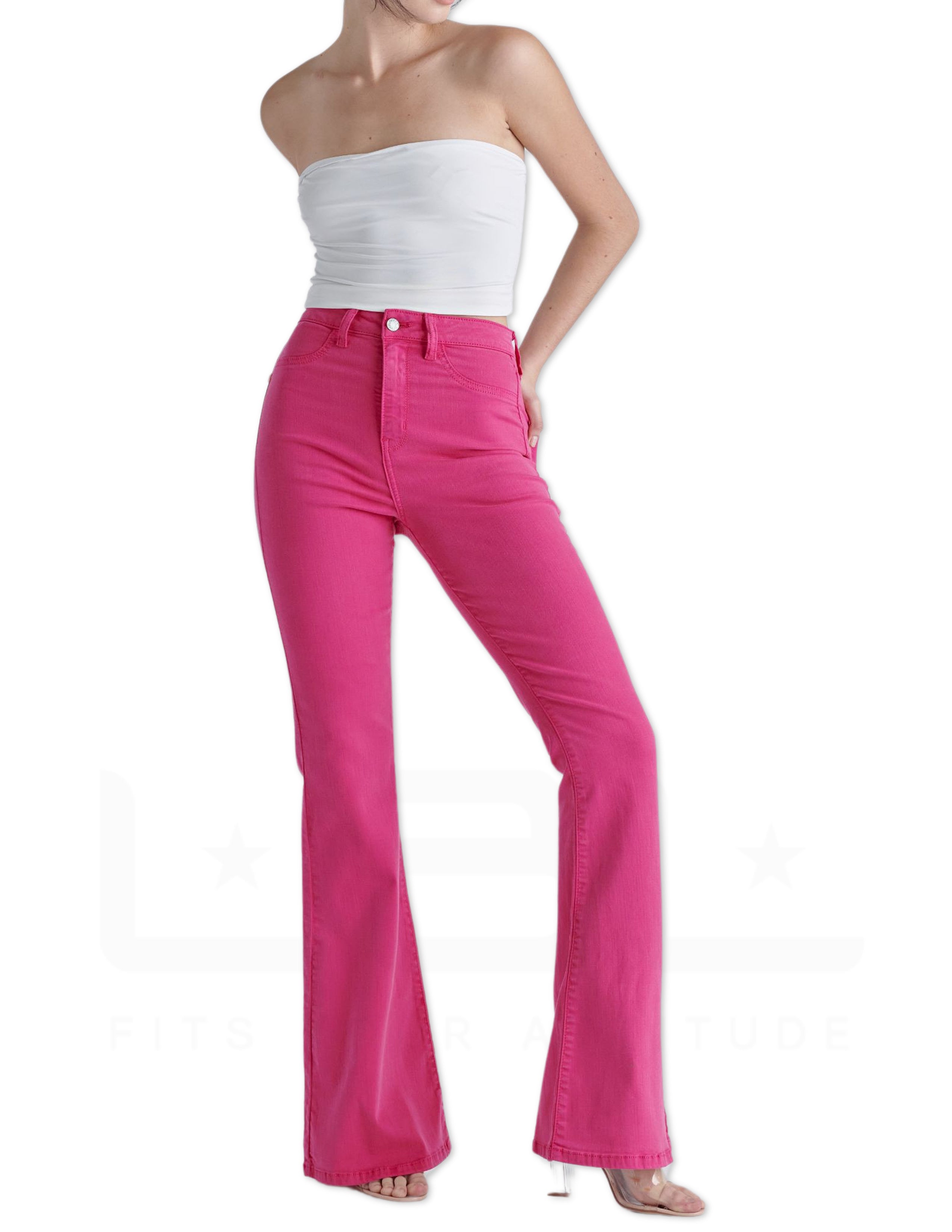 Hot & Delicious Pretty in Pink Velour Flare Pants HDC29882 | LASR – LA  Style Rush