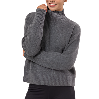 Charcoal High-Neck Sweater