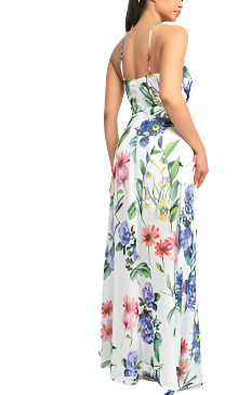 Chiffon Floral Maxi Dress