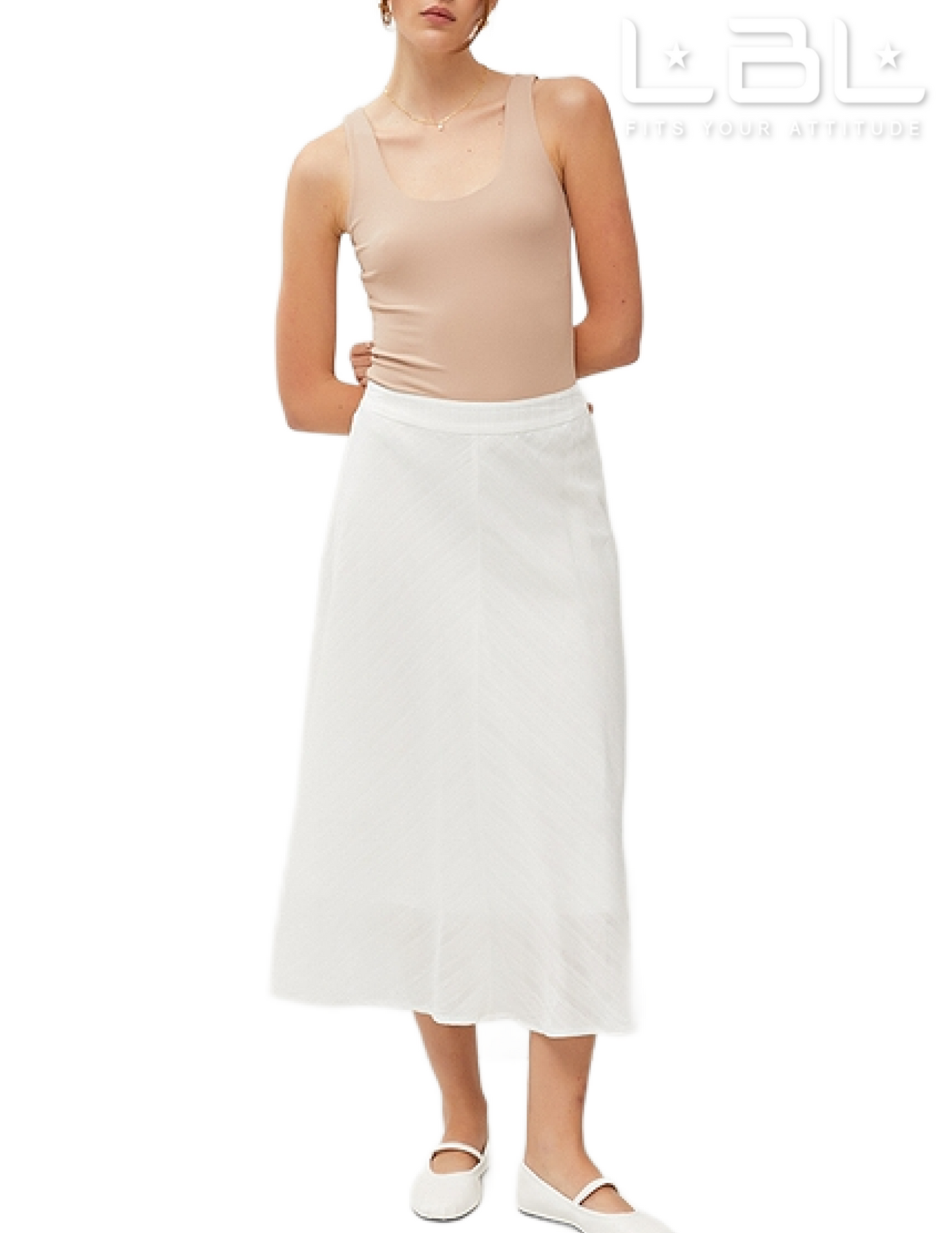 Bias Cut Skirt - Off White