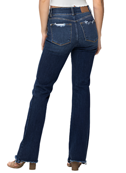 Judy Blue Vintage Frayed Hem Bootcut Jean