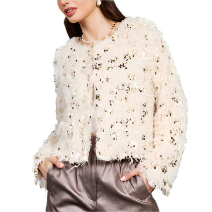 Cream Shimmer Jacket