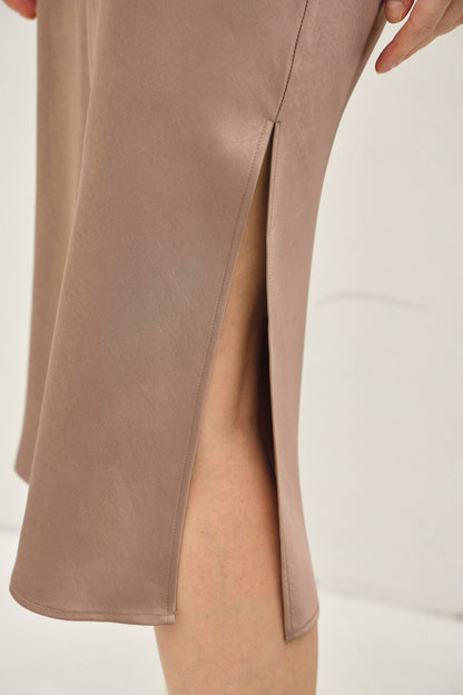 Silky Eggplant Skirt