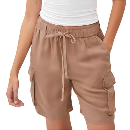 Dark Sand Tencel Cargo Bermuda Short