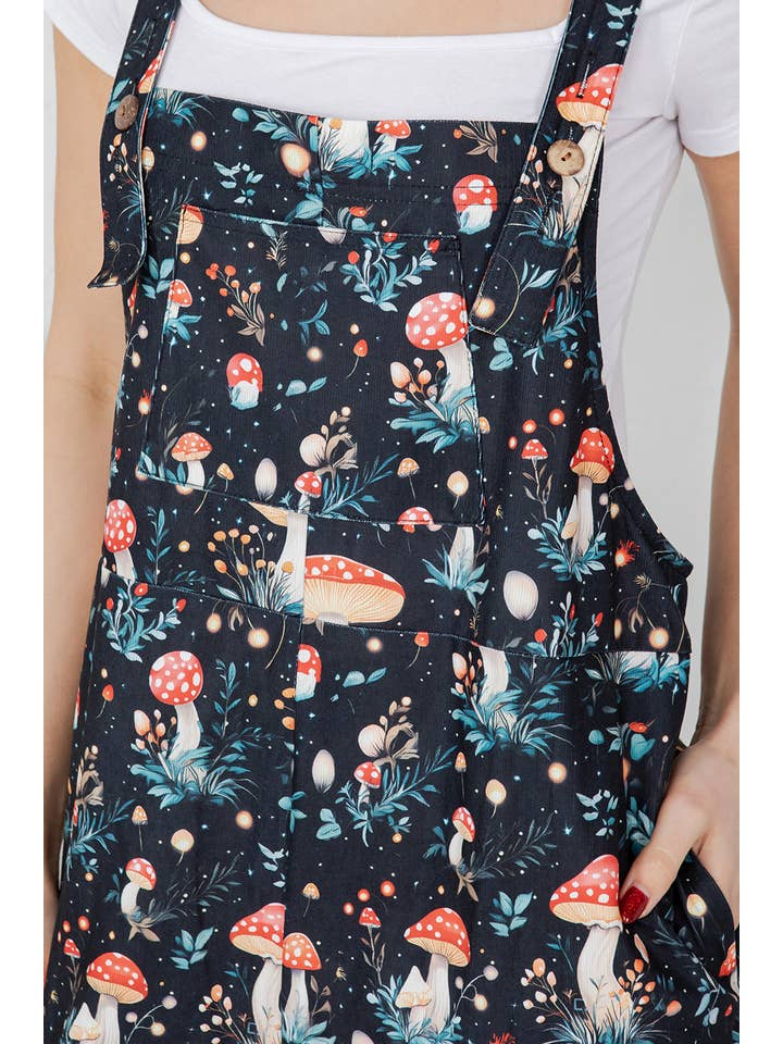Dreamy Mushroom Corduroy Overall