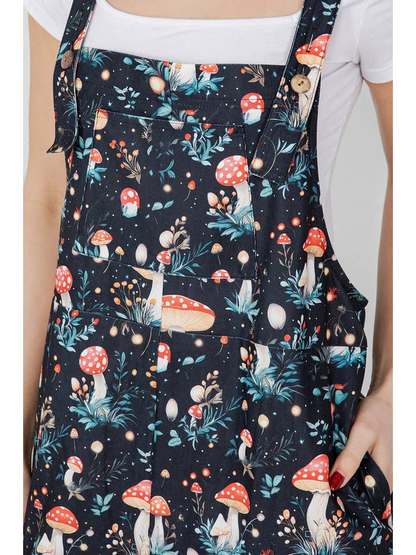 Dreamy Mushroom Corduroy Overall