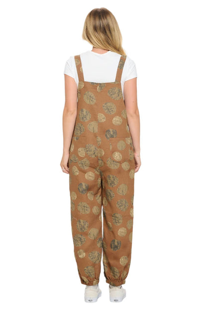 Beige Cotton MoonPrint Overall