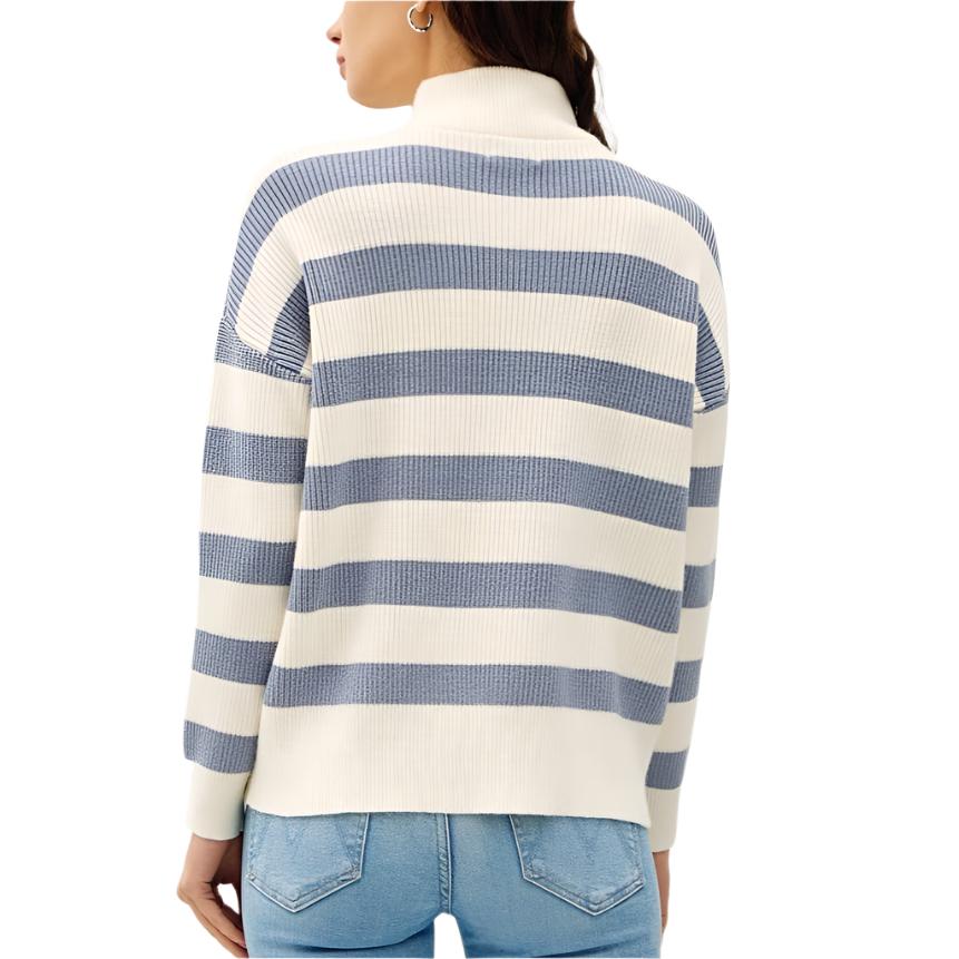 Sky Blue Stripe Oversized Sweater