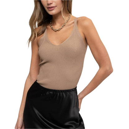 Light Mocha Sweater Cami Tank