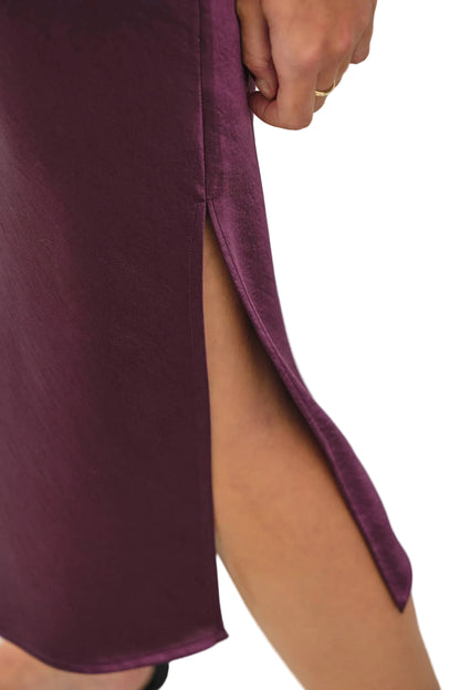 Silky Eggplant Skirt