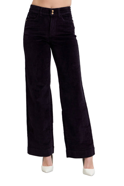 Black Corduroy Trouser Wide