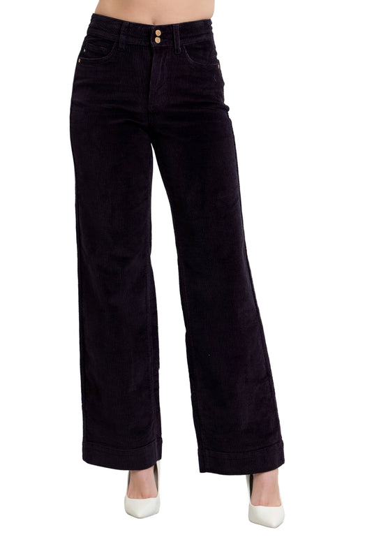 Black Corduroy Trouser Wide