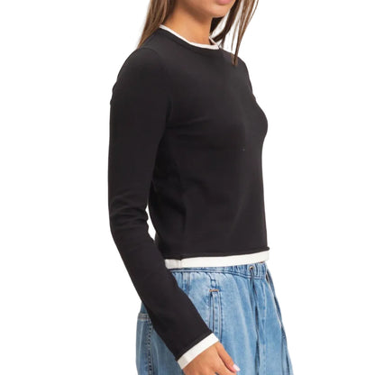 Black Layer Knit Top