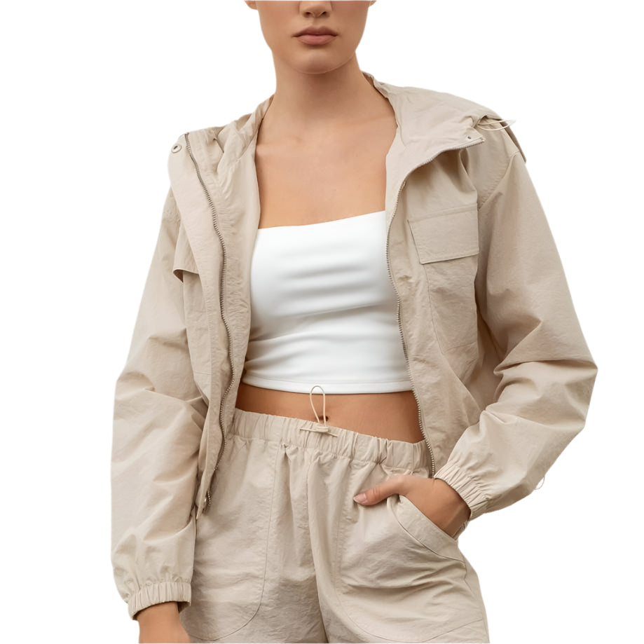 Light Khaki Windbreaker