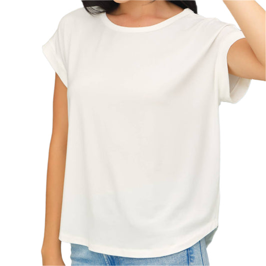Off-White Bamboo / Modal Dolman Sleeve Tee