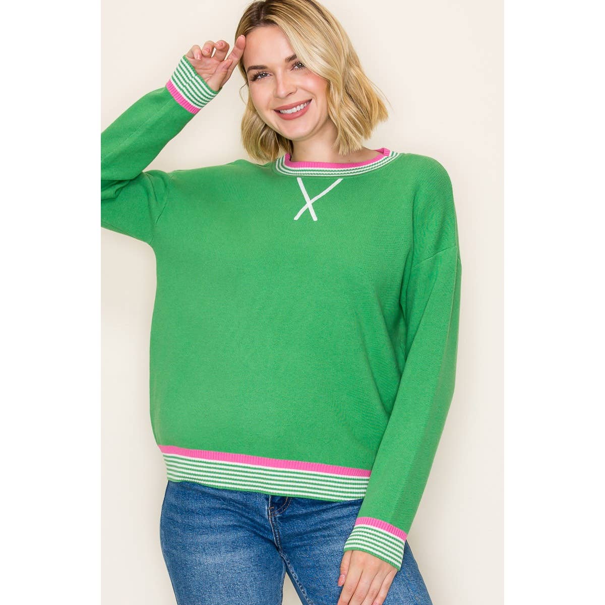 Green Varsity Sweater