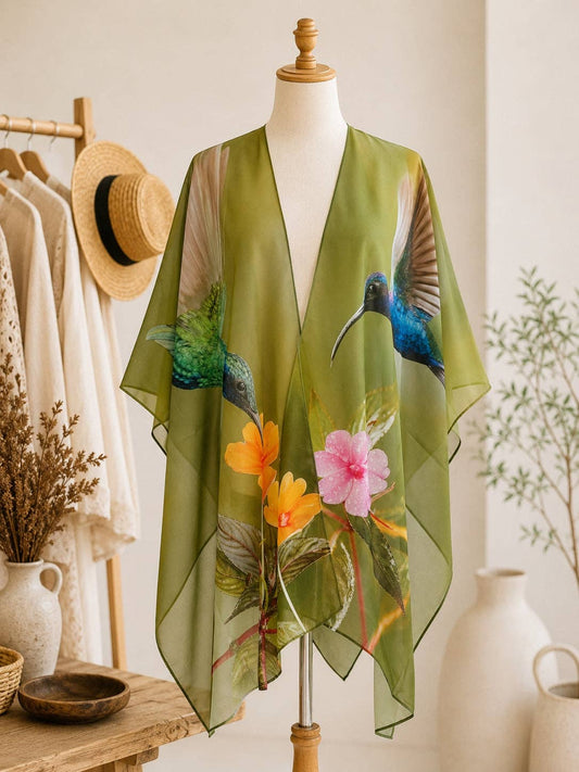 Hummingbird Floral Kimono