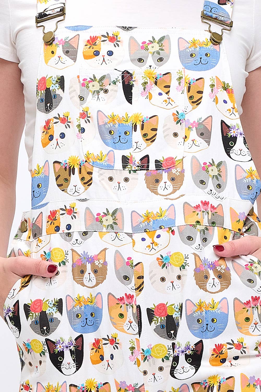 Floral Crown Cats Overalls (PRE-ORDER)